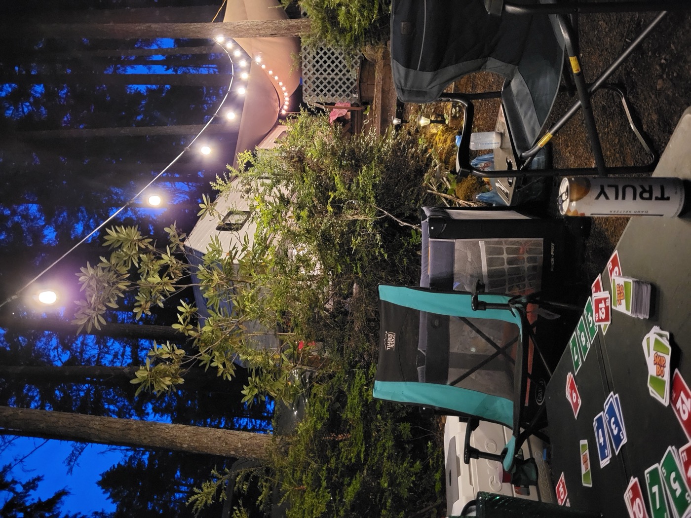 Evening at the lake campsite